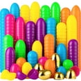 thumbnail image 1 of Huevos de Pascua JOYIN, 100 unidades, de plástico, coloridos, con 6 huevos dorados JOYIN JOYIN, 1 of 9