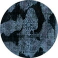 thumbnail image 1 of Ahgly Company Indoor Round Abstract Light Blue Modern Area Rugs, 6' Round, 1 of 4