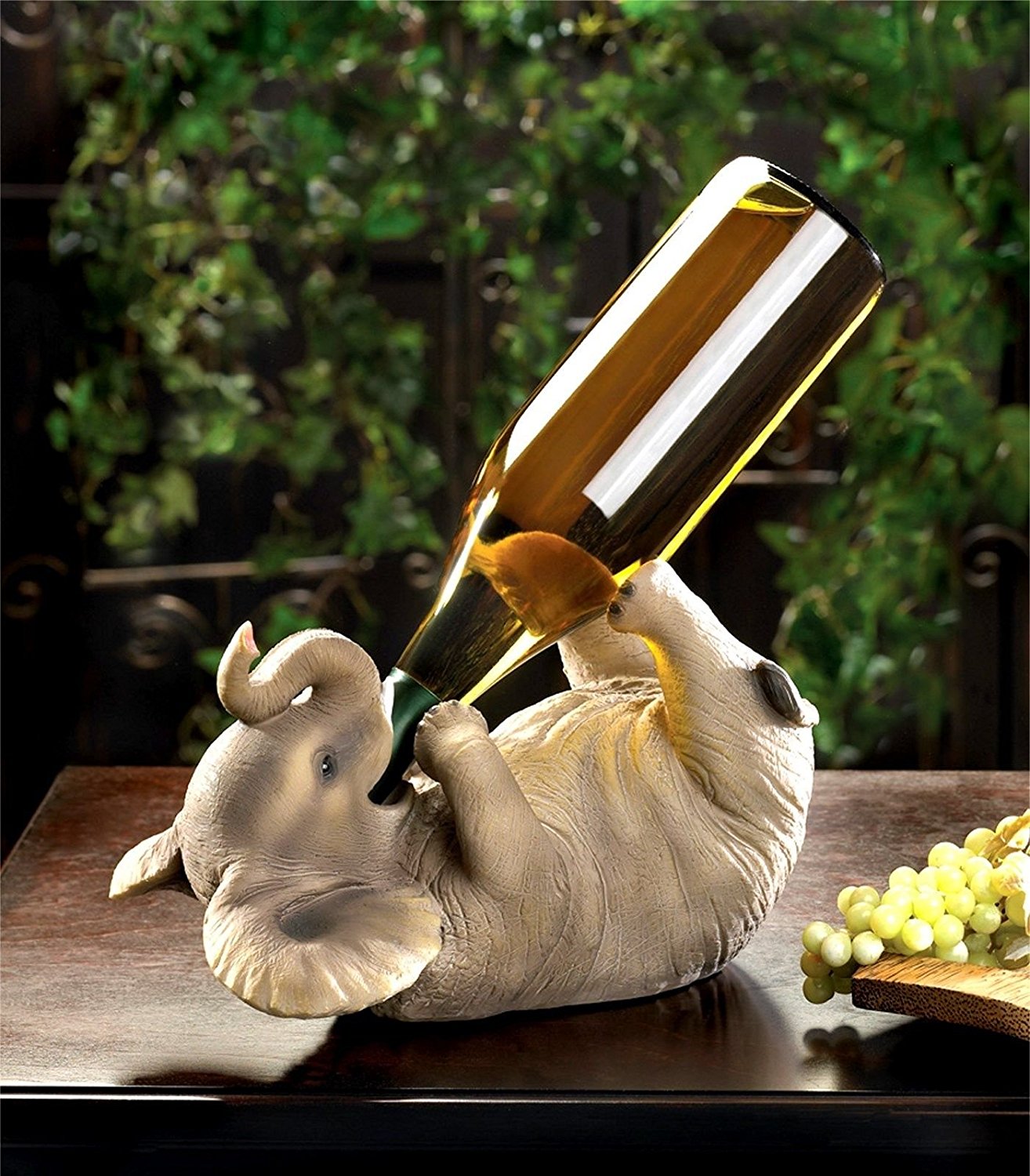 Playful Elephant Tabletop Wine Bottle Holder, Brand new and high