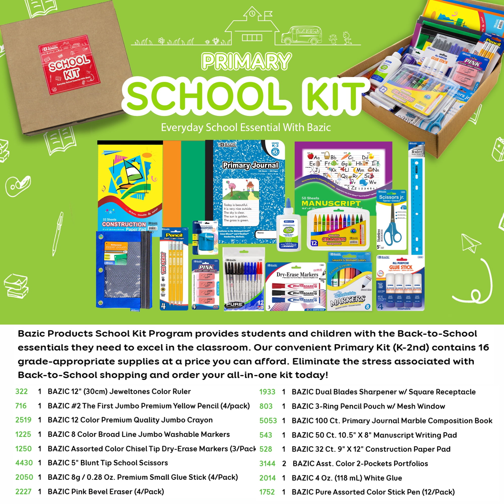 Middle / High School Kit 65 Count - Bazicstore