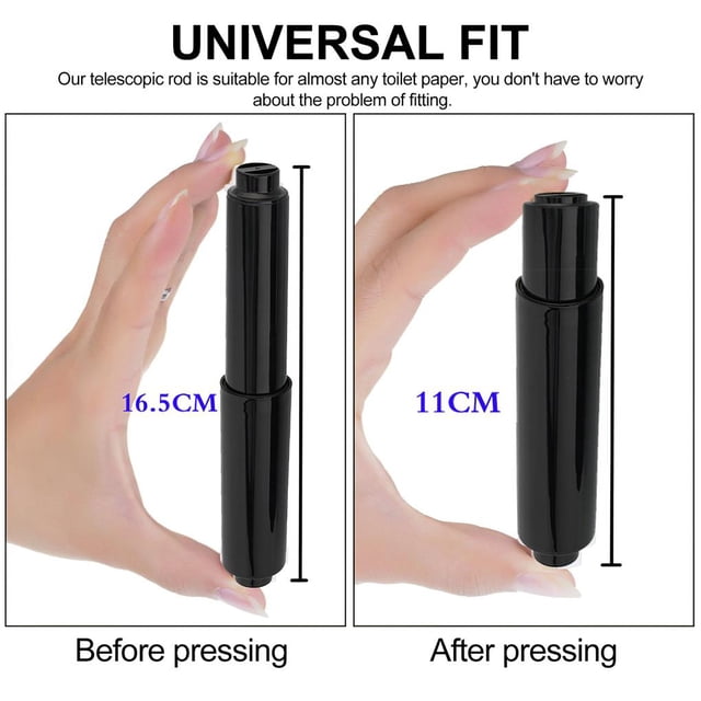 3pcs Toilet Paper Holder Stretchable Plastic Spring Loader Plastic Bathroom Tissue Roller Replacement Universal Household Toilet Holder Insert Spindle