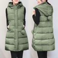 thumbnail image 5 of Breezora Women Casual Loose Hooded Sleeveless Long Vest Coat with Zipper Pockets Plus Size Long Blackish Green, 5 of 5