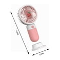 thumbnail image 2 of Portable Macaroon Mini Fan, Rechargeable Handheld Fan, 6.91×1.97 inches, for Outdoor Travel Camping Commuting, Strawberry Pattern（Pink）, 2 of 7