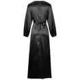 thumbnail image 4 of Fesfesfes Women Dress Loose Robe Casual Dress Foundation Solid Color Large Dress Round Neck Long Sleeve Dress Clothes Sale, 4 of 7