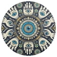 thumbnail image 3 of Ryvnso Mandala Eyes in Hands Round Plate Mats Dining Table Placemat Set of 4 for Holiday Decoration, 3 of 7