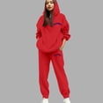 thumbnail image 2 of Womens CALIFORNIA City Zip Up Hoodie and Sweatpants Set Womens Sweatsuits Outfits 2 Piece Track Suits Jogging Suits Red M, 2 of 4