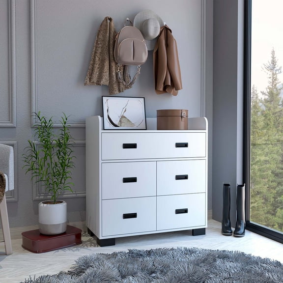 FM FURNITURE Anemone Dresser, Double Drawer, 4 Single Drawers