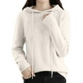 thumbnail image 2 of Pullover Sweaters for Women 2025 Long Sleeve Hooded Loose Plain Knitted Sweater Tops Fall Winter Outfits, 2 of 8