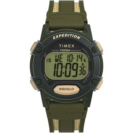 Timex Expedition CAT 5 Digital Green Mens Watch