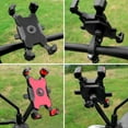 thumbnail image 3 of Graflsoa 360° Rotatable Handlebar Phone Mount with Quick-Release Button, Secure Grip, Red (Type 1), 3 of 6