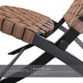 thumbnail image 5 of Grand Patio 3 Piece Folding Wicker Patio Set Faux Leather Balcony Furniture Table and Chairs for Patio Garden Deck, Natural Brown, 5 of 9