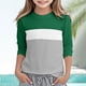thumbnail image 1 of Blusas y camisas de manga corta con cuello redondo para verano y primavera, moda para niños pequeños, blusa lisa con cuello redondo y manga 3/4 para mujer, blusa de poliéster para niños, 1 of 5