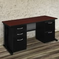 thumbnail image 3 of Regency Fusion 66" x 30" Double Pedestal Desk- Mahogany, 3 of 8