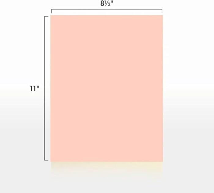 Colored Copy Paper, 20 8.5 X 11, 500 Sheets (Peach)