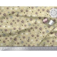 thumbnail image 2 of Soimoi Beige Velvet Fabric Paw Dog Printed Fabric 1 Yard 58 Inch Wide, 2 of 3