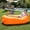 Orange, variant on Portable Air Lounger, Inflatable Couch for Beach and Park, Lightweight Foldable Camping Chair