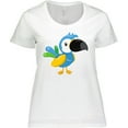thumbnail image 3 of Inktastic Colorful Parrot, Tropical Parrot, Cute Parrot Women's Plus Size T-Shirt, 3 of 5