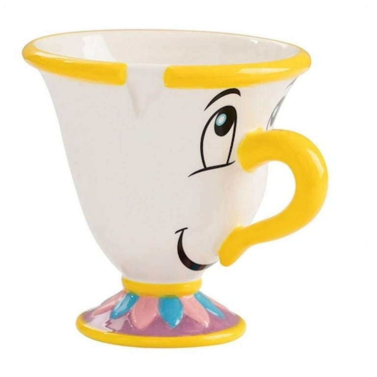 FAB Starpoint Disney Beauty and the Beast Chip Mug with Gold Foil Printing,  Multicolor, 8 Ounces