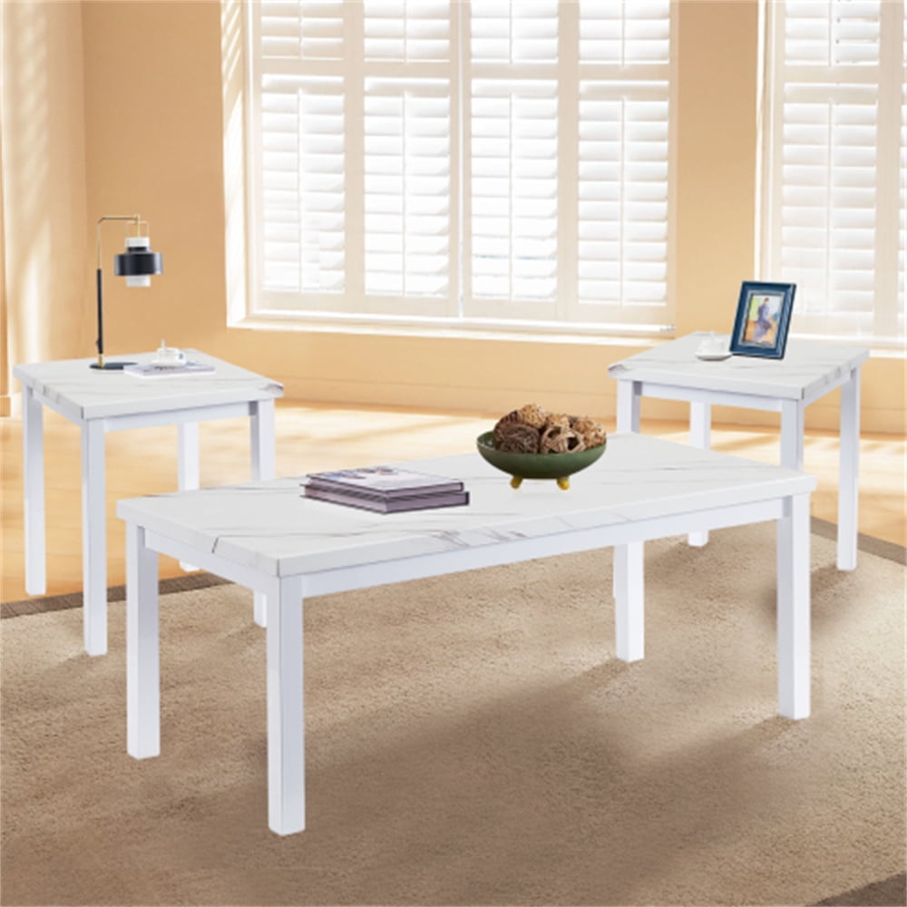 DKLGG Coffee Table Set 18.3" Height 3 Pieces Coffee Table Set with 2