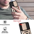 thumbnail image 5 of Case for Xiaomi Mi 11T with Slide Camera Cover,Military Grade Heavy Duty Protection Phone Case Cover with Magnetic Ring Kickstand for Xiaomi Mi 11T Pro/11T 4G SJ Gold, 5 of 14