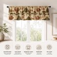 thumbnail image 2 of AshasdS Vintage Santa Claus & Christmas Trees Window Valance Winter Pattern Short Curtain Rod Pocket Living, 2 of 5