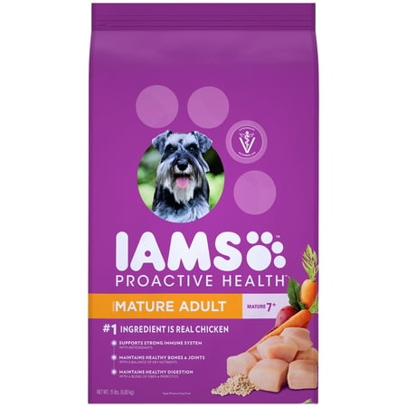 IAMS PROACTIVE HEALTH Mature Adult Dry Dog Food Chicken, 15 lb. Bag