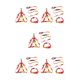 thumbnail image 2 of Greeniant 3 Unids/Kit Correa Aleación De Zinc Arnés Ajustable Reutilizable Lavable Casa Animal Accesorios Rojo S 1x120cm Type2 NO2, 2 of 6