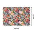 thumbnail image 3 of Xecao Tropical Fruit print Flannel Mat: Non-slip, 16x24in. Ideal for kitchen, bedroom, bath & living room., 3 of 9