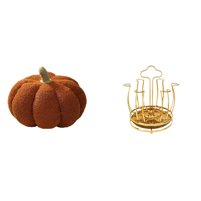 Almohadas de calabaza de Halloween,Almohadas de calabaza de Halloween Decoración del hogar Suave,Cojines de calabaza para Halloween,peluches,sofá,Porta tazas,Portavasos de café para encimera