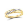 thumbnail image 3 of 10kt Yellow Gold His Hers Round Diamond Cluster Matching Wedding Set 1/3 Cttw, 3 of 5