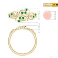 thumbnail image 5 of ANGARA Natural Nature Inspired Pave-Set Emerald Leaf and Vine Ring in 14K Yellow Gold for Women (Size-1.3mm) | May Birthstone, Birthday, Anniversary, Jewelry Gift for Women | Natural Emerald Ring, 5 of 9