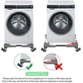 thumbnail image 5 of Movable Washing Machine Base with 4 Wheels Adjustable Furniture Dollies Roller Mobile Base for Washer Machine Drier Refrigerator Weight Capacity 500lbs, 5 of 9
