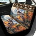 thumbnail image 3 of Renewold Southwestern American Tribal Wolf Brown Car Front Back Seat Covers Full Set 4 PCS, Universal Fit Most Cars SUV Vans Trucks, Fashion Auto Accessories for Women Men, 3 of 7