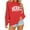 Red, variant on SwiftWear Christmas Themed Crewneck Sweatshirt for Women - Merry Christmas Graphic Pullover Tops Cozy Long Sleeve Holiday Wear Beige