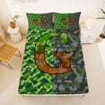 thumbnail image 5 of jejeloiu Kids Gamepad Games Full Size Sheets For Kids,Pixel Theme Initial Letter G Bed Sheets,4 Pieces, 5 of 6