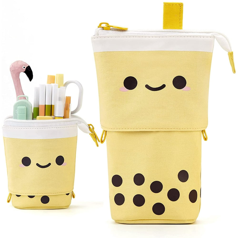 Cute Pencil Case Standing Pen Holder Telescopic Makeup Pouch Pop Up