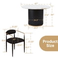 thumbnail image 2 of Morden Fort Modern Dining Table Set for 4, 47" Faux Marble Top and 4 Black Boucle Chairs, Dining Furniture Set for Kitchen, Apartment, 2 of 7