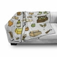 thumbnail image 3 of Beer Soft Flannel Fleece Throw Blanket, Hand Drawn Brewery Alcohol Pub Beer Mug Bottle Butt Glass Wheat Barley Doodle, Cozy Plush for Indoor and Outdoor Use, 50" x 70", Multicolor, by Ambesonne, 3 of 6