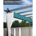 thumbnail image 3 of Outdoor Retractable Pergola with Sun Shade Canopy, 10' X 10'/10' X 13'  Patio Metal Shelter for Garden Porch Beach Pavilion Grill Gazebo, Modern Yard Grape Trellis Pergola, 3 of 5