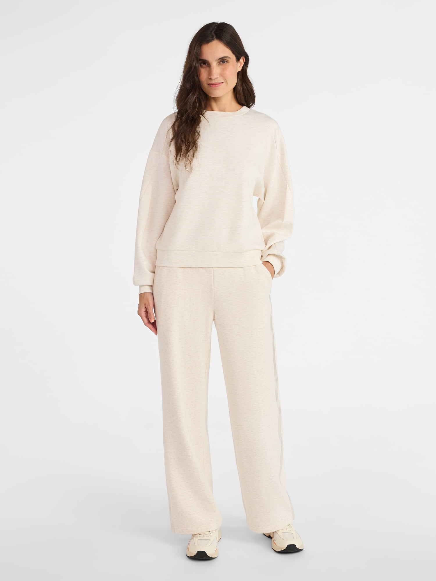 Avia Women's Luxe Fleece Crewneck Sweatshirt, Sizes XS-XXXL