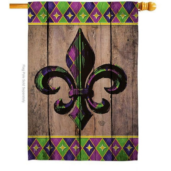 Fleur De Lys Country Living 28 x 40 in. Double-Sided Decorative Vertical House Flags for Decoration Banner Garden Yard Gift