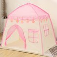 thumbnail image 5 of ODOMY Princess Castle Play Tent, Foldable Portable Kid Play Tent,Oxford Fabric Flower Teepee Tent with Lights Children Playhouse for Kids Christmas Birthday Gifts, 5 of 8