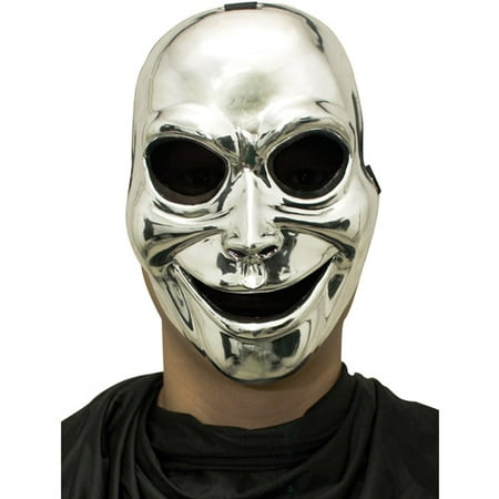 Sinister Ghost Silver Mask Adult Halloween Accessory