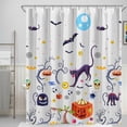 thumbnail image 1 of Whimsical Rideau de Douche Halloween Chauves-Souris Lanternes, 1 of 4