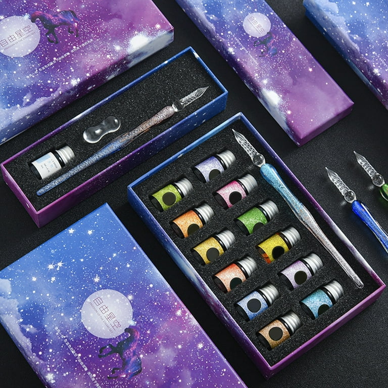 Star Glass Pen Dip Pen Gift Box Creative Crystal Signature - Temu