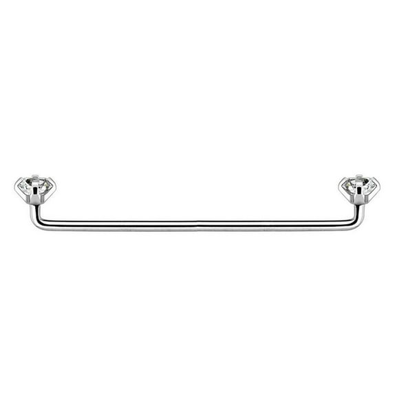 BodyJewelryOnline Surgical Steel 14g Staple Surface Barbell Clear CZ Body Piercing Jewelry for Women