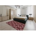 thumbnail image 5 of Ahgly Company Machine Washable Indoor Round Transitional Red Red Area Rugs, 3' Round, 5 of 7