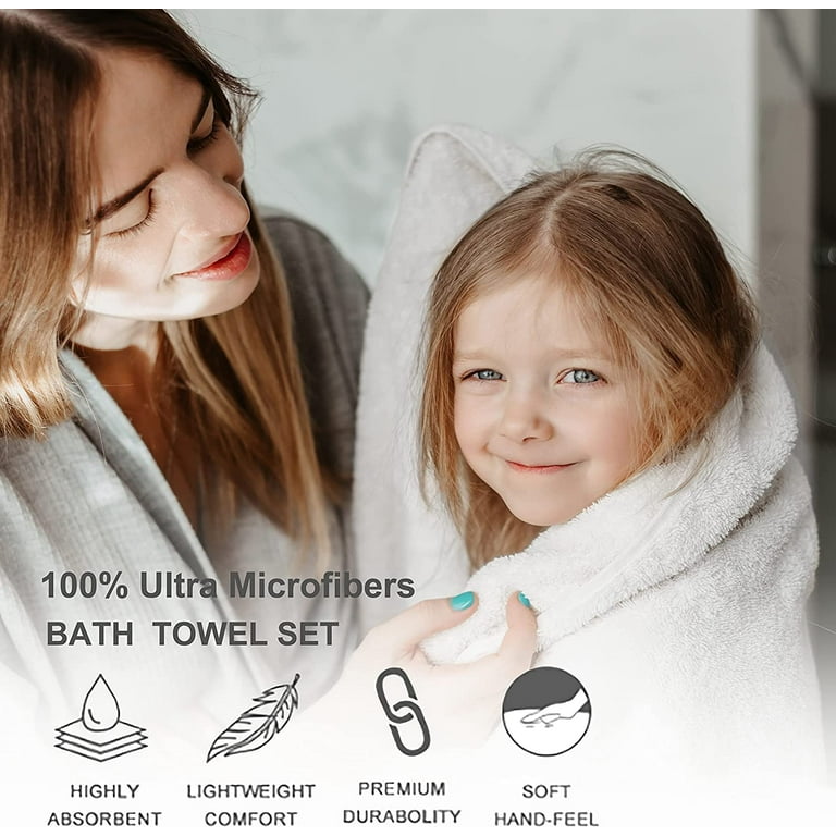 Jessy Home 4 Pack Oversized Bath Sheet Towels 700 GSM Ultra Soft Blue Bath  Towel Set