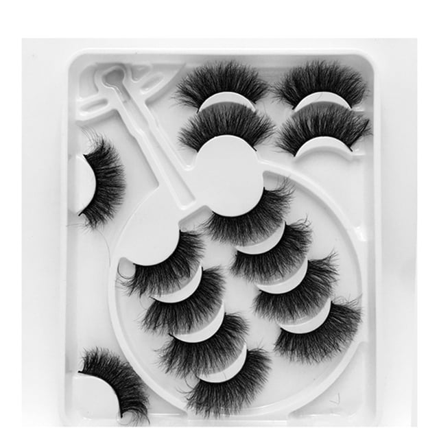 Pestañas naturales, pestañas postizas, pestañas cortas, pestañas postizas de visón tenues, 7 pares con pestañas postizas de visón 8D, pestañas naturales, pestañas de maquillaje, pestañas postizas