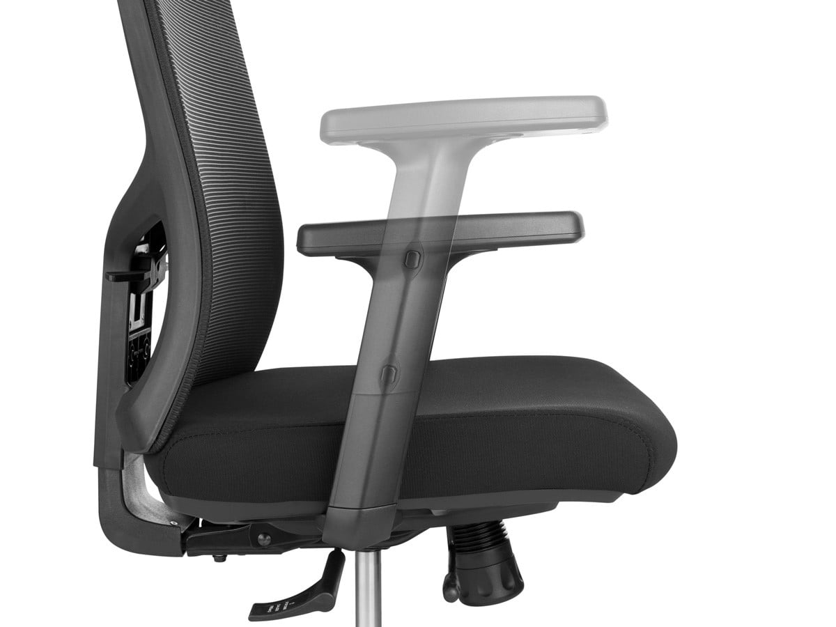 Monoprice WFH Ergonomic Office Chair withFoam Seat, Adjustable Headrest, Lumbar Support, Armrests, Backrest - Workstream Collection